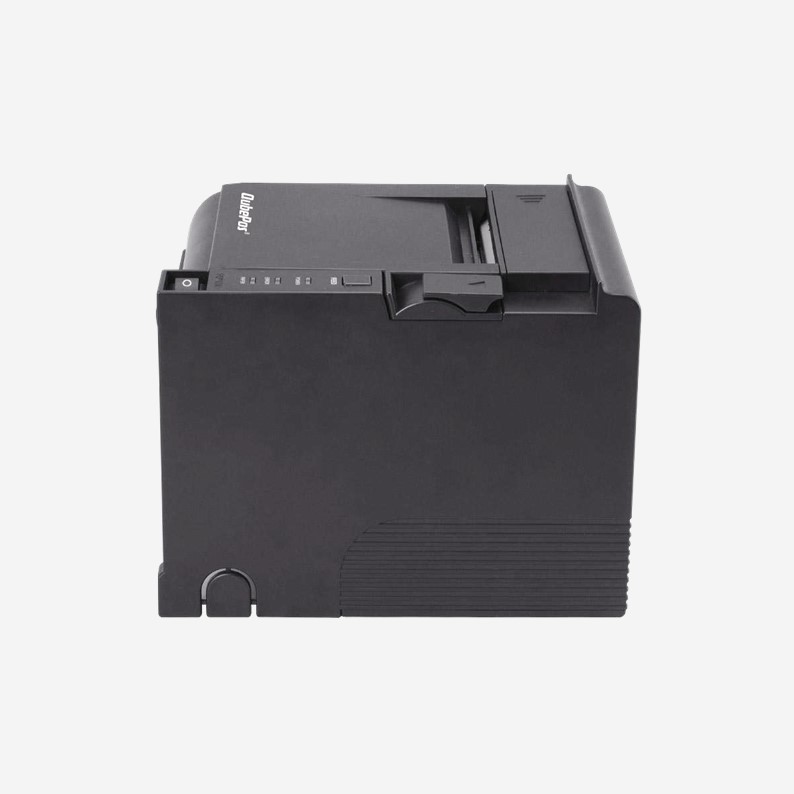 QubePos Printer D300m Thermal Printer Side View
