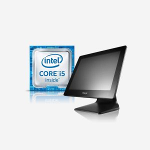 QubePos POS Terminal POSBANK APEXA® Prime Terminal Front Side Right View with Intel 5 logo