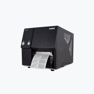 QubePos Printer GODEX ZX420 Front Side View with Barcode Label Paper