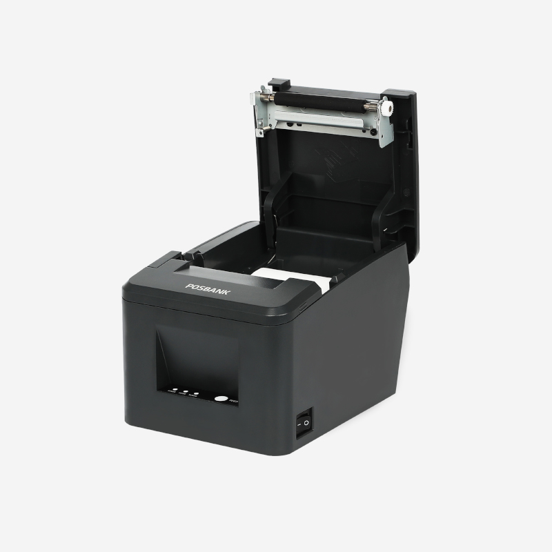 QubePos Printer POSBANK A5E(G) Printer Front Side with Open Lid View