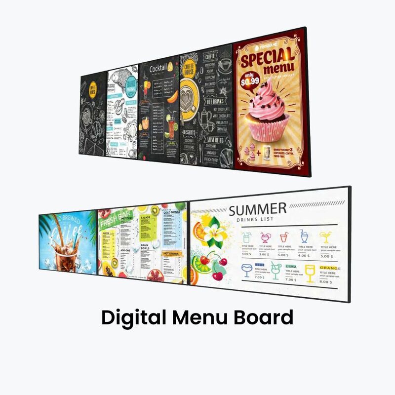 QubePos Peripherals Digital Signage Solutions Digital Menu Board